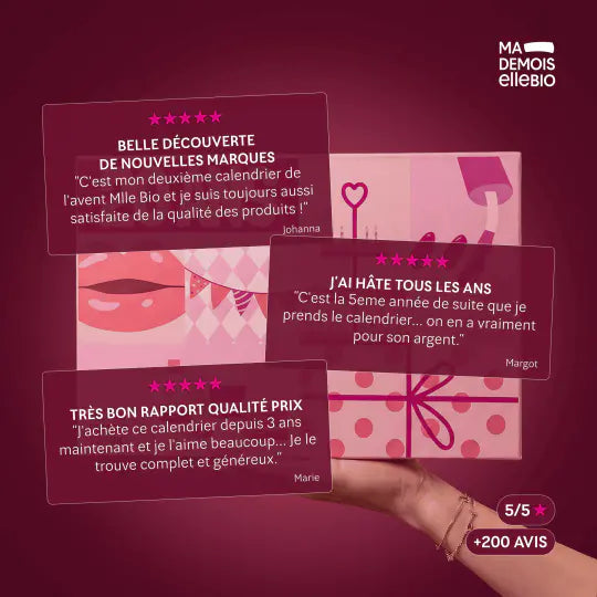 Calendrier de l'Avent Mademoiselle Bio 2026